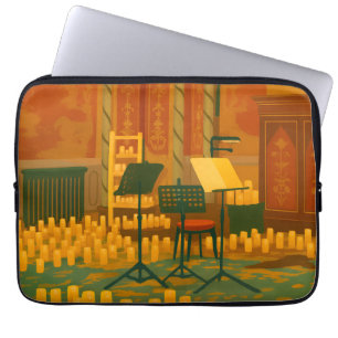 Candlelit Prelude – Music Room, Brighton Pavilion Laptop Sleeve