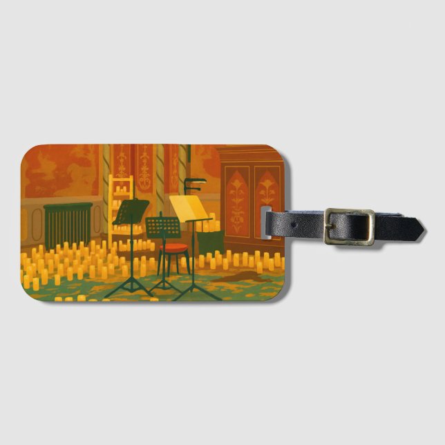 Candlelit Prelude – Music Room, Brighton Pavilion Luggage Tag (Front Horizontal)