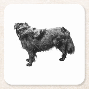 Candlelit Stature Square Paper Coaster