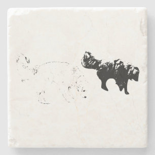 Candlelit Trail, Curious Pair Stone Coaster