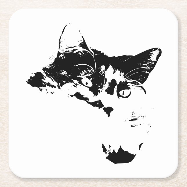 Candlelit Watch Square Paper Coaster (Front)
