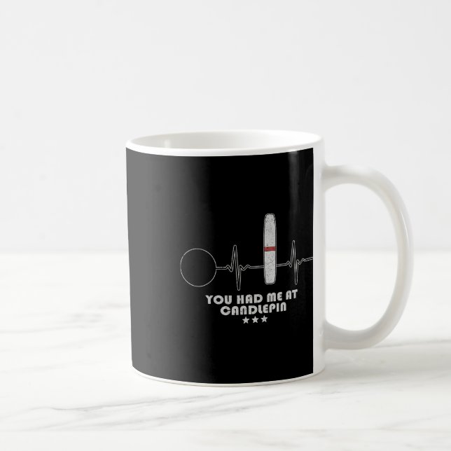 Candlepin Bowling Heartbeat Bowler  Coffee Mug (Right)