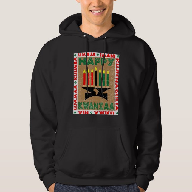 Candles 7 Principles Of Kwanzaa Hoodie (Front)