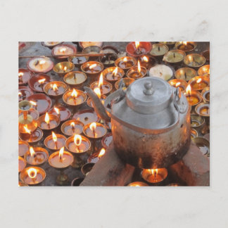 Candles at Boudha Stupa Postcard