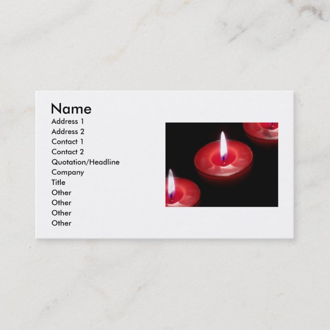 Candles Business Card (Front)