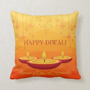Candles Diwali Holiday Cushion