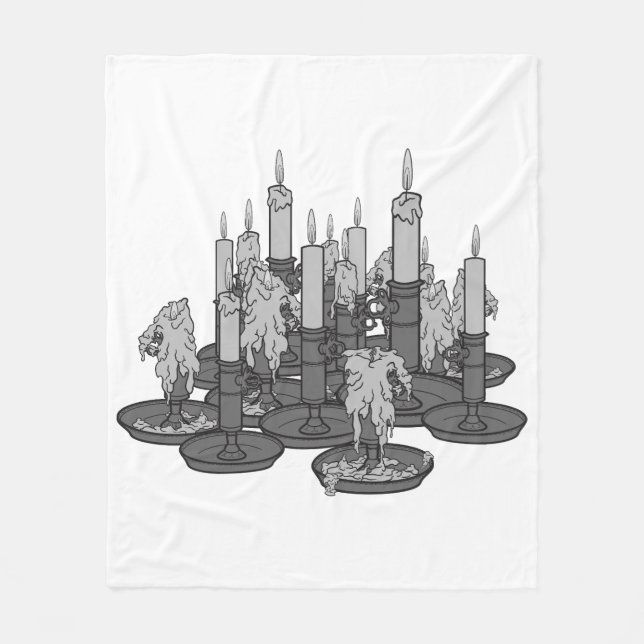Candles Fleece Blanket (Front)