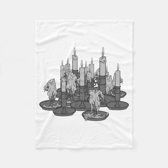Candles Fleece Blanket (Front)