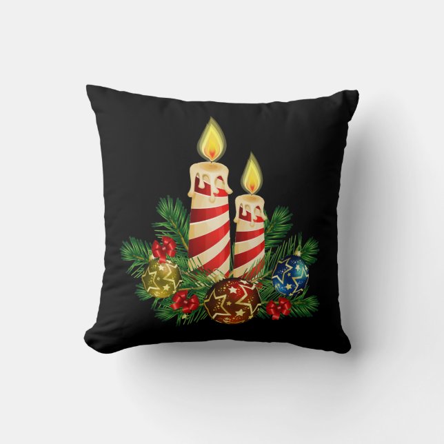 Candles for Christmas Cushion (Front)