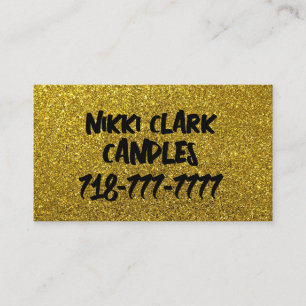CANDLES GLITTER CUSTOM BUSINESS CARDS