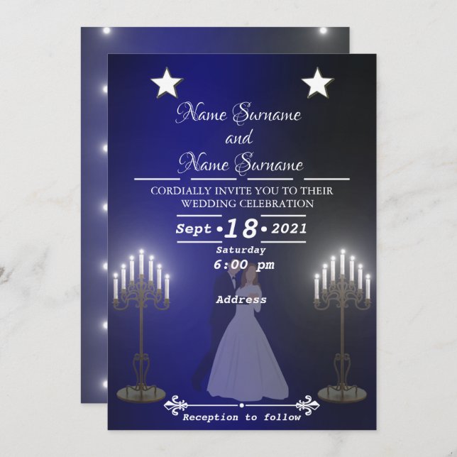 Candles Invitation (Front/Back)