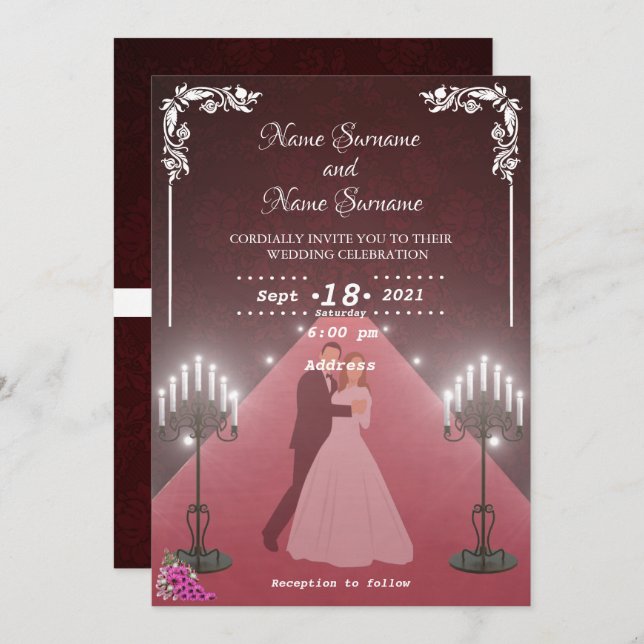 Candles Invitation (Front/Back)