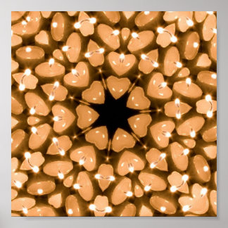 Candles Kaleidoscope Poster