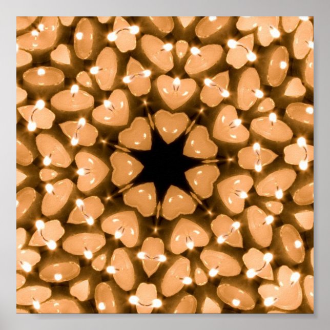 Candles Kaleidoscope Poster (Front)