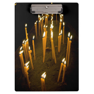 Candles lit in a church, Armenia Clipboard