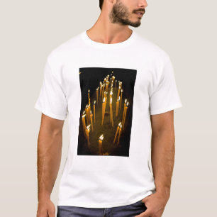 Candles lit in a church, Armenia T-Shirt