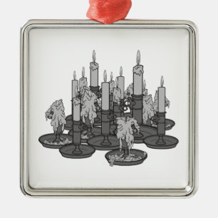 Candles Metal Ornament