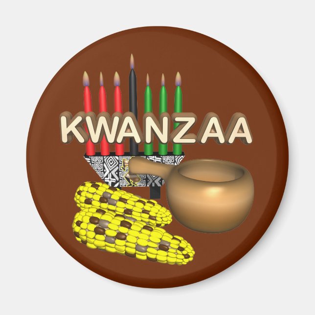 Candles of Kwanzaa - Magnet (Front)