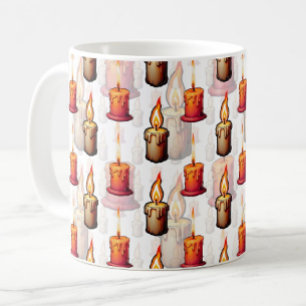 Candles on Fire White Coffee Mug