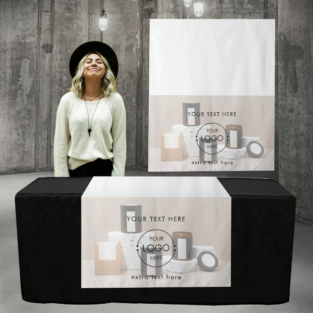 Candles Pop Up Shop Table Runner Sign Logo Vendor Tapestry (Candles Pop Up Shop Table Runner Sign Logo Vendor Tapestry)
