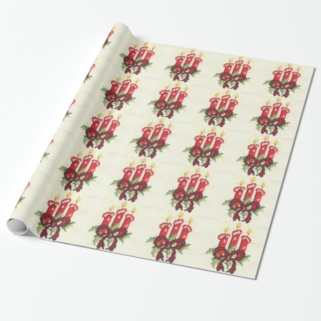 candles wrapping paper (Unrolled)