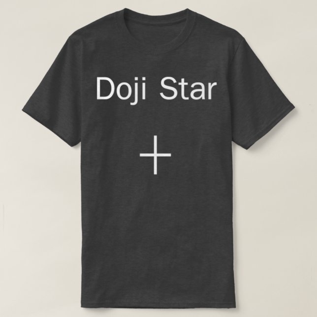 Candlestick Pattern BlackampWhite Doji Star T-Shirt (Design Front)