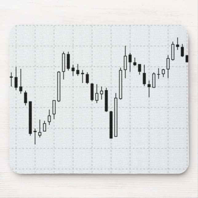 Candlestick Stock Market Chart Mouse Pad (Front)