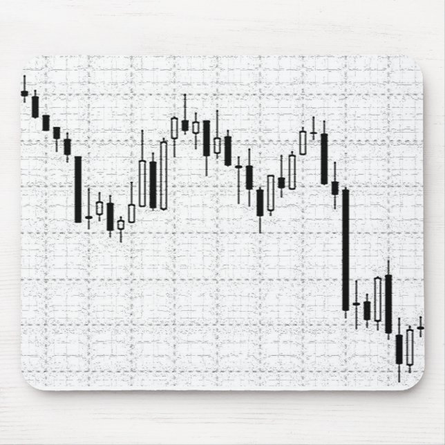 Candlestick Stock Market Chart Mouse Pad (Front)
