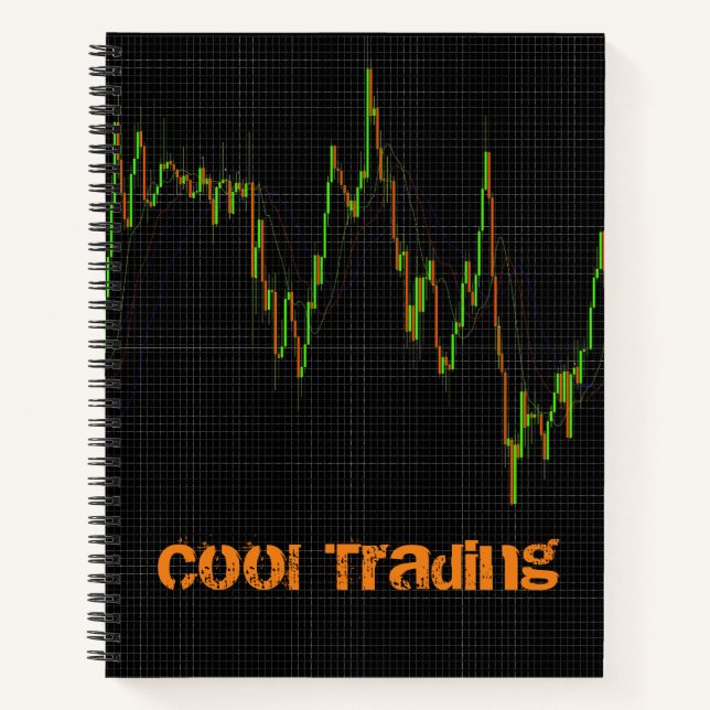 Candlestick Stock Market Chart  Notebook (Front)