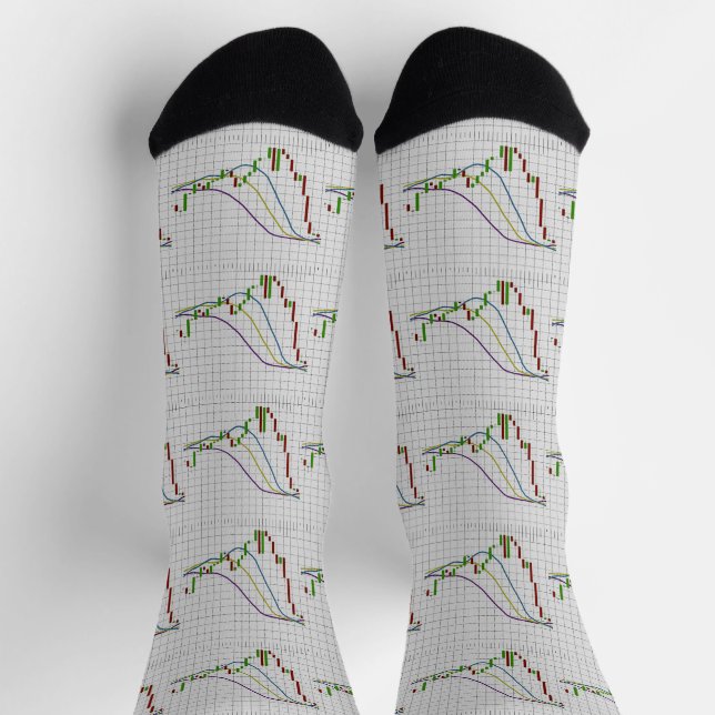 Candlestick Stock Market Chart Socks (Top)