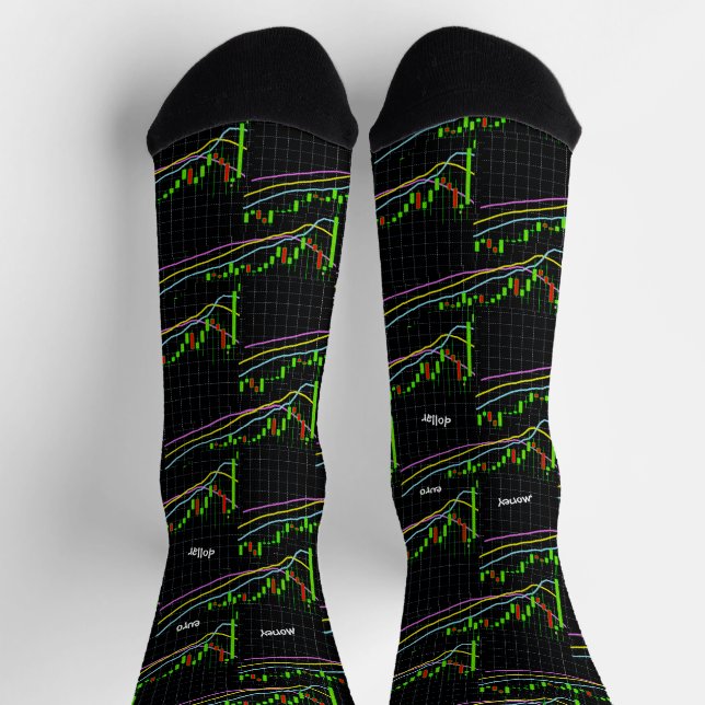 Candlestick Stock Market Chart Socks (Top)