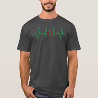 Candlesticks lifeline heartbeat day trader T-Shirt