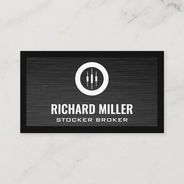 Candlesticks | Stock Broker | Finance Business Card (Front)