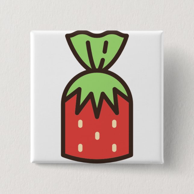 candy-4 15 cm square badge (Front)