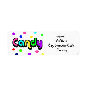 Candy-address label return address label