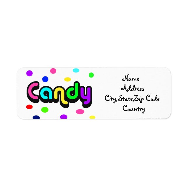 Candy-address label return address label (Front)