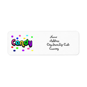 Candy-address label return address label