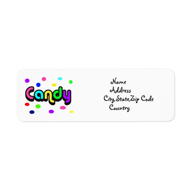 Candy-address label return address label (Front)