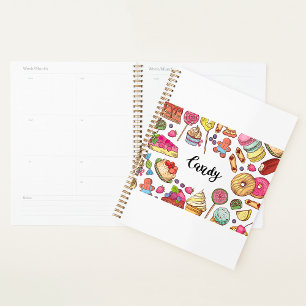 Candy and Dessert Doodles Sweet Treats Pattern Planner