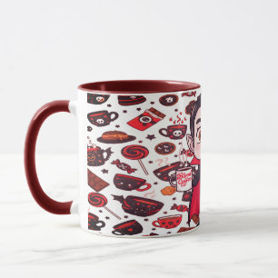 Candy and Dracula Cute Spooky Halloween Mix Mug