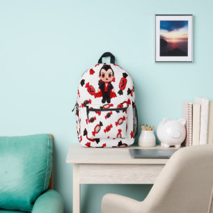 Candy and Dracula Cute Spooky Halloween Printed Backpack