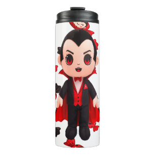 Candy and Dracula Cute Spooky Halloween Thermal Tumbler