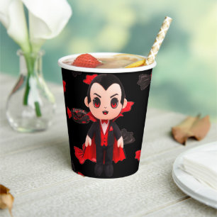 Candy and Dracula Cute Spooky Paper Cups
