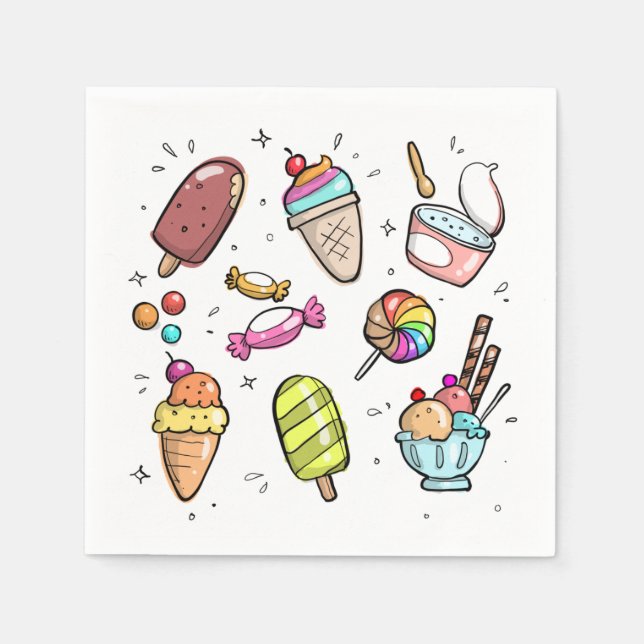 Candy and ice cream napkin (Front)