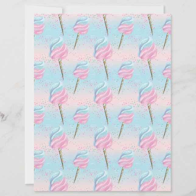 Candy and Sugar Pattern Scrapbook Paper  (Front)