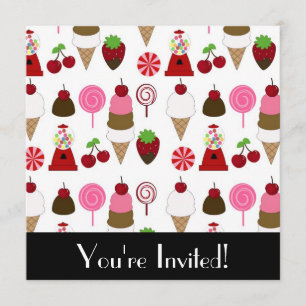 Candy And Sweets Invitation