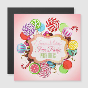 Candy Any Event Magnetic Invitation