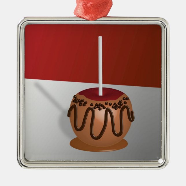 Candy Apple Metal Ornament (Front)