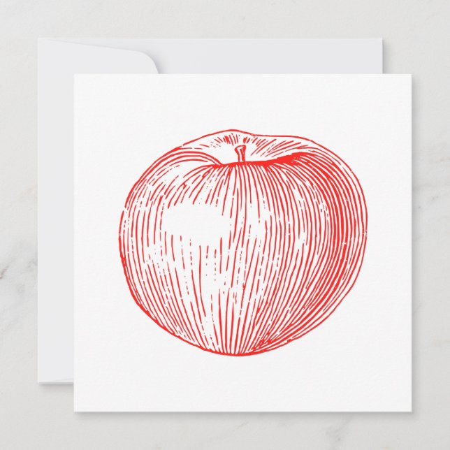 Candy Apple Red Letterpress Apple (Front)