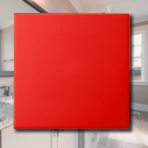 Candy Apple Red Solid Color   Classic   Elegant Ceramic Tile
